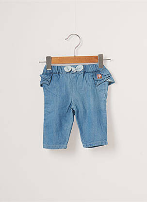 Pantalon drept talie elastică talie elastică albastru CARREMENT BEAU fată