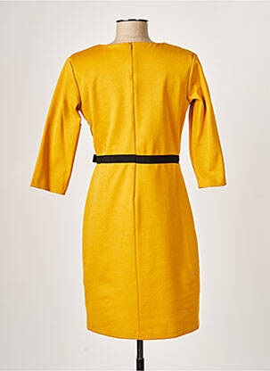 Rochie midi mâneci 3/4 mâneci 3/4 galben PAUL BRIAL femeie