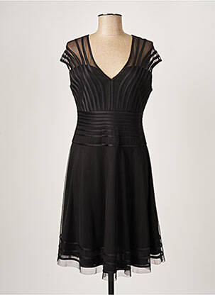 Rochie midi croială fluidă fără mâneci negru PAUL BRIAL femeie