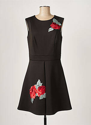 Rochie midi imprimeu floral fără mâneci negru PAUL BRIAL femeie