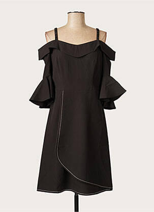 Rochie midi mâneci 3/4 mâneci 3/4 negru PAUL BRIAL femeie