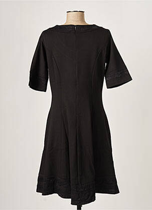 Rochie midi închidere cu fermoar la spate mâneci scurte negru PAUL BRIAL femeie