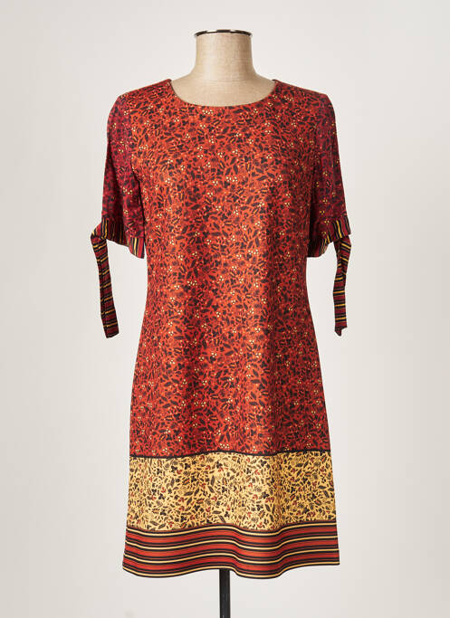 Rochie midi maro PAUL BRIAL femeie