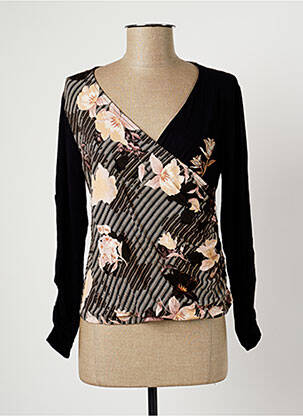 Tricou mâneci 3/4 mâneci 3/4 negru PAUL BRIAL femeie