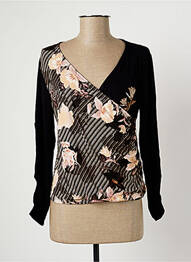 Tricou mâneci 3/4 mâneci 3/4 negru PAUL BRIAL femeie