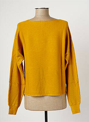 Pulover croială dreaptă mâneci lungi galben PAUL BRIAL femeie