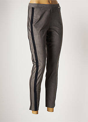 Pantalon slim elasticitate mărime normală gri MALOKA femeie