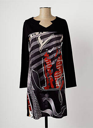 Rochie scurtă mâneci lungi mâneci lungi negru MALOKA femeie