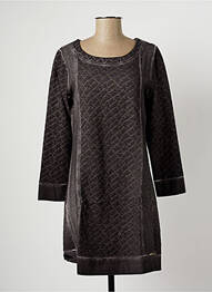 Rochie scurtă mâneci lungi mâneci lungi gri MALOKA femme