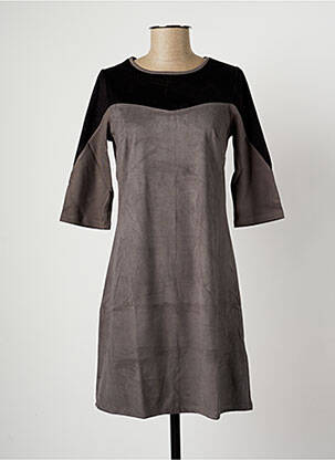 Rochie midi mâneci 3/4 mâneci 3/4 negru MALOKA femeie