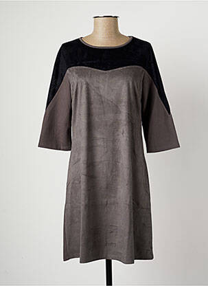 Rochie midi mâneci 3/4 mâneci 3/4 negru MALOKA femeie