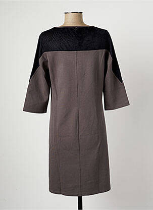 Rochie midi mâneci 3/4 mâneci 3/4 negru MALOKA femeie