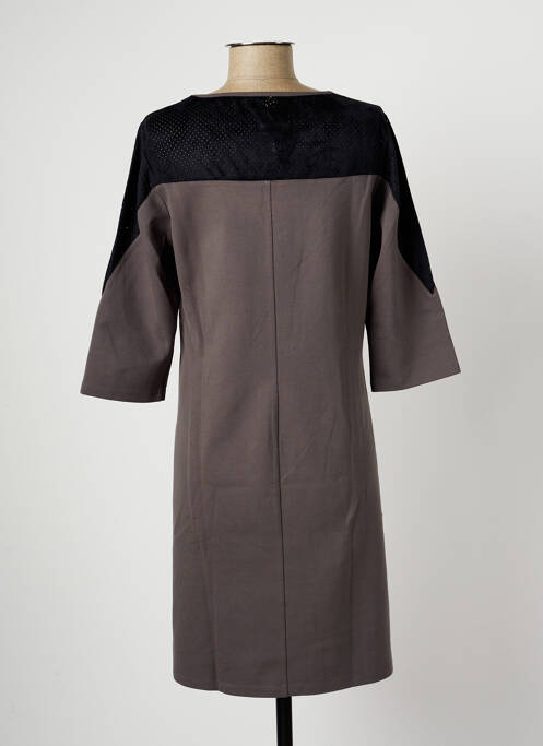 Rochie midi mâneci 3/4 mâneci 3/4 negru MALOKA femme