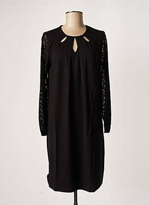 Rochie midi mâneci lungi mâneci lungi negru MALOKA femeie