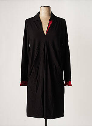 Rochie midi mâneci lungi mâneci lungi negru MALOKA femeie