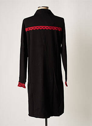 Rochie midi mâneci lungi mâneci lungi negru MALOKA femeie