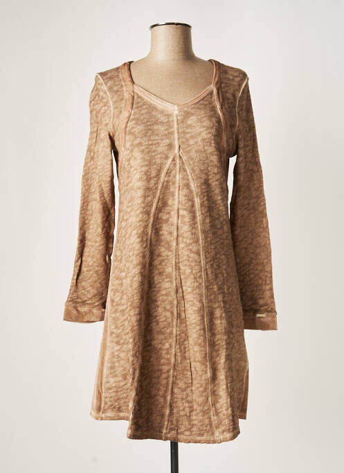 Rochie midi maro MALOKA femeie