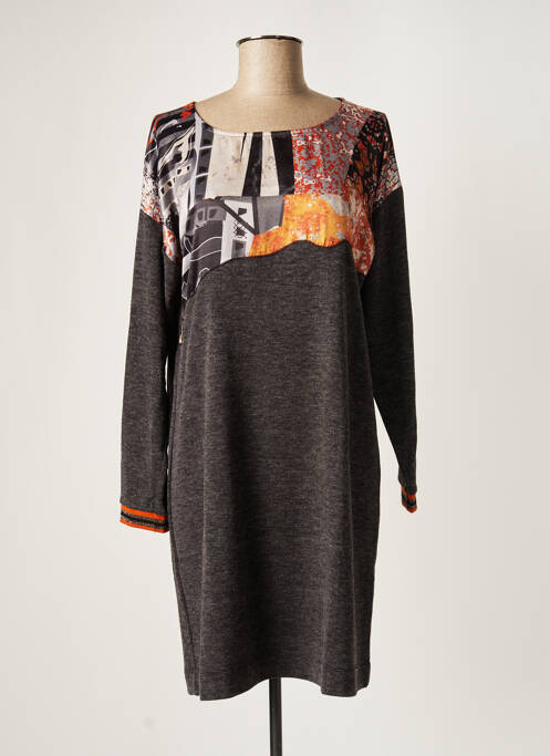 Rochie midi gri MALOKA femeie