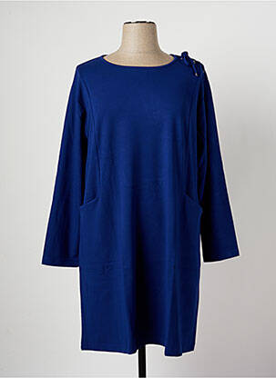 Rochie midi mâneci lungi mâneci lungi albastru MALOKA femeie