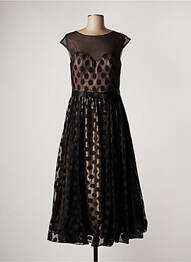 Rochie lungă mâneci scurte mâneci scurte negru PAUL BRIAL femme