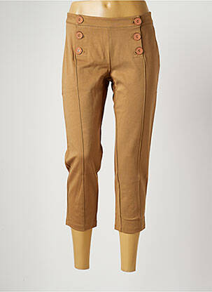 Pantalon trei sferturi maro MALOKA femeie