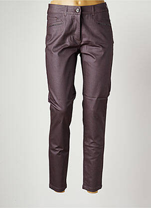 Pantalon slim țesătură acoperită mărime normală violet PAUL BRIAL femeie