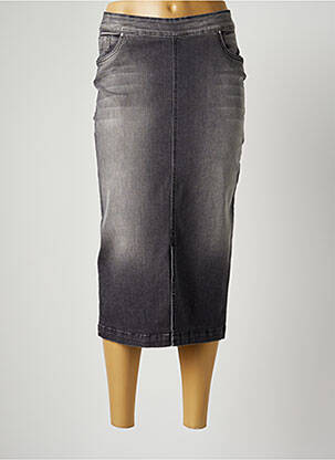 Fustă midi gri PAUL BRIAL femeie