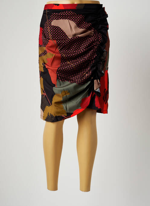 Fustă midi roșu MALOKA femeie