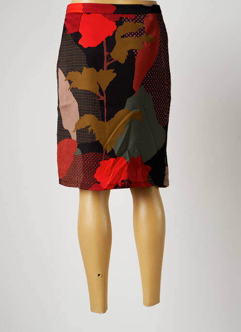 Fustă midi roșu MALOKA femeie