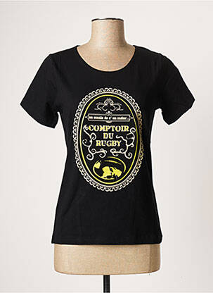 Tricou negru COMPTOIR DU RUGBY femeie