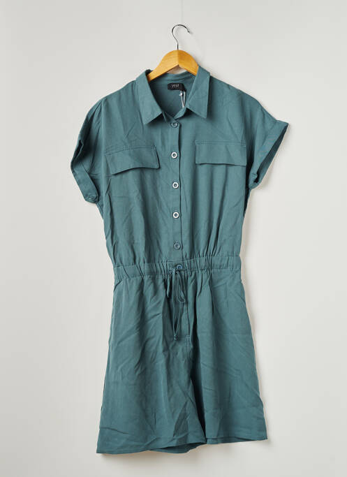 Salopetă scurtă buzunare mâneci scurte verde YEST femme