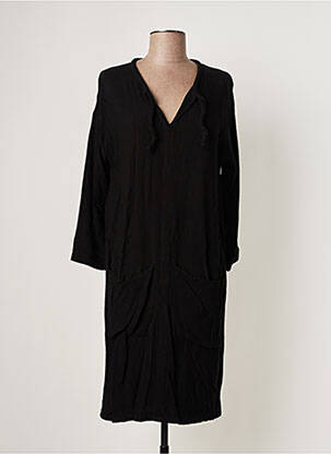 Rochie midi mâneci 3/4 mâneci 3/4 negru PAN femeie