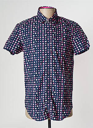 Cămașă cu mâneci scurte albastru CAMBE bărbat