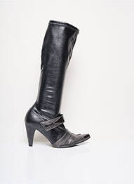 Cizme material neted toc de 7 la 9 cm gri UN TOUR EN VILLE femme