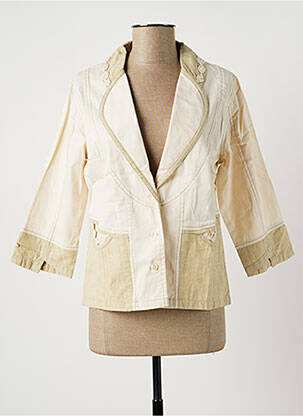 Jachete casual guler tip costum bej JAC JAC femeie