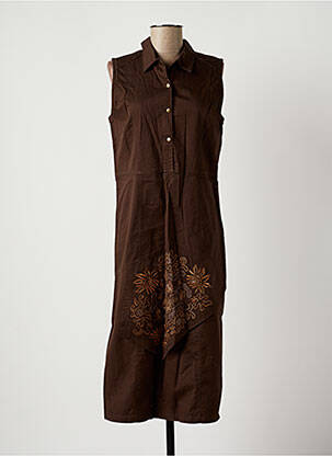 Rochie midi maro JAC JAC femeie