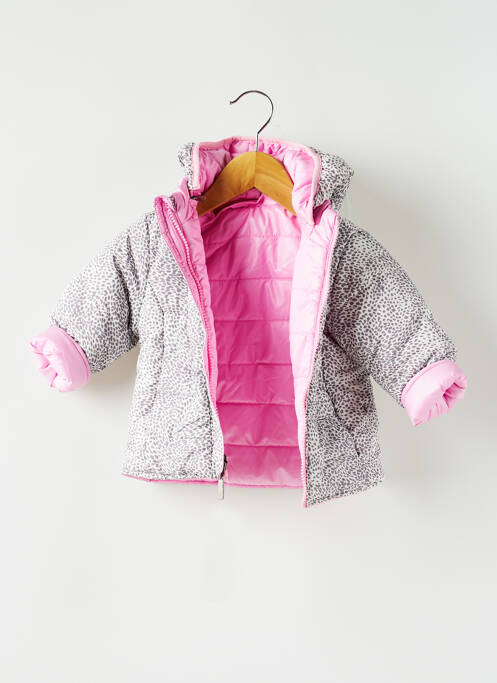 Geacă matlasată roz 3 POMMES fată