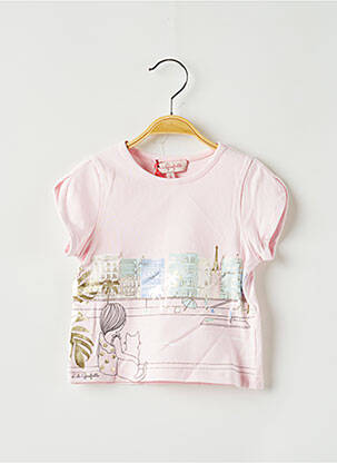 Tricou roz LILI GAUFRETTE fată