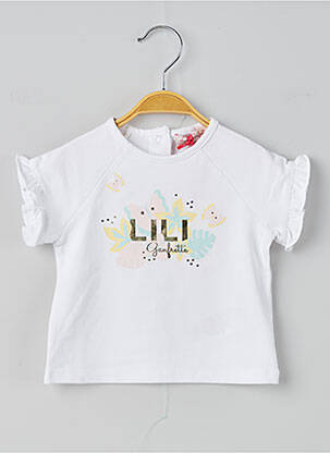 Tricou alb LILI GAUFRETTE fată