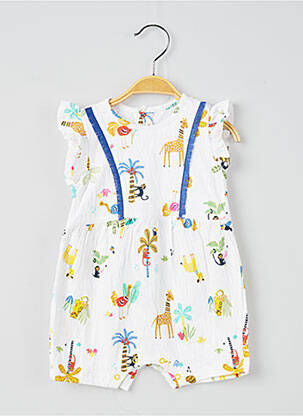 Salopetă scurtă alb CATIMINI fată