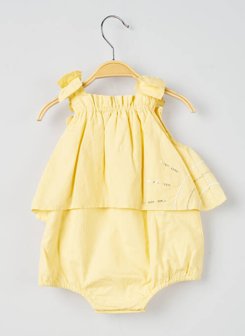 Salopetă pentru bebeluși galben LILI GAUFRETTE fată