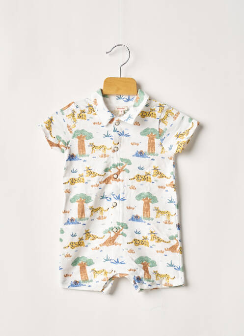 Salopetă scurtă alb CATIMINI băiat