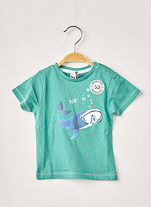 Tricou verde 3 POMMES băiat
