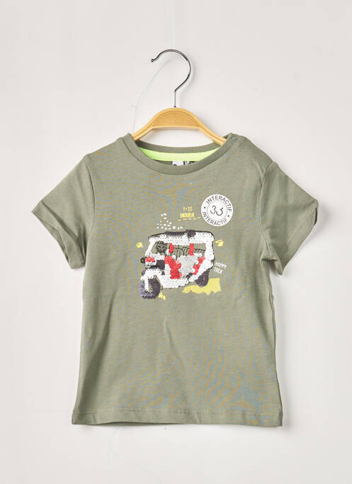 Tricou verde 3 POMMES băiat