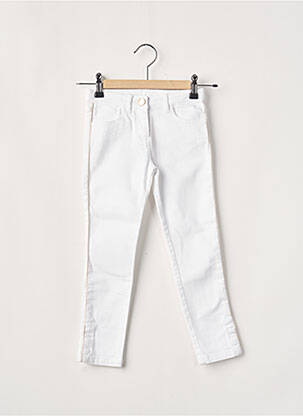 Pantalon slim alb LILI GAUFRETTE fată