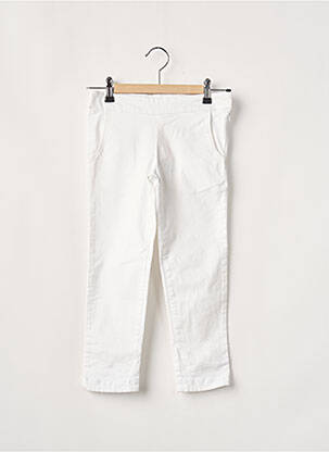 Pantalon slim alb LILI GAUFRETTE fată