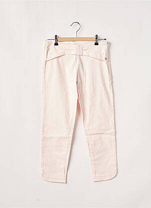 Pantalon drept roz LILI GAUFRETTE fată