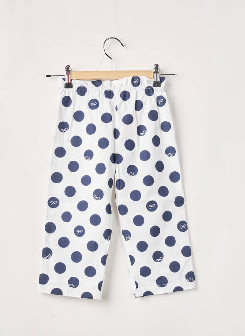 Pantalon drept alb LILI GAUFRETTE fată