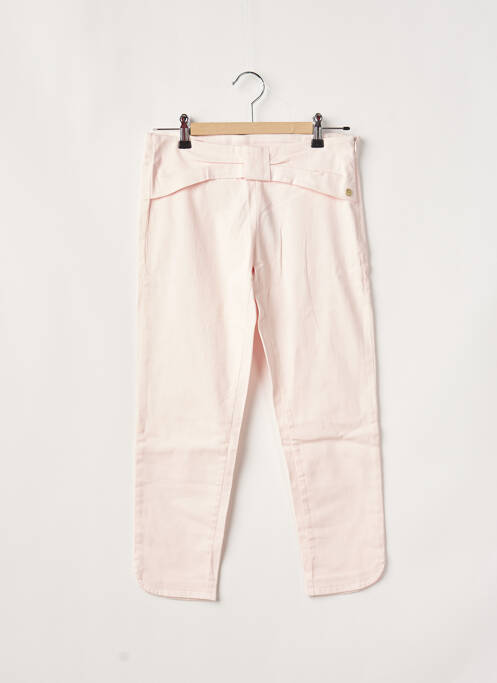 Pantalon drept roz LILI GAUFRETTE fată