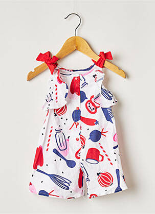 Salopetă scurtă alb CATIMINI fată